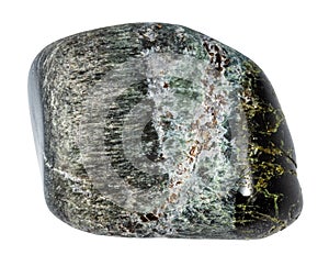 polished richterite and diopside mineral isolated