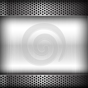 Polished steel texture on hold metal abstract background vector