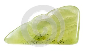 polished vesuvianite gemstone isolated on white photo