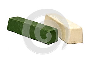 Polishing Buffing Compound Wax Brick Green and White