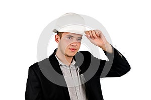 Polite young architect or engineer