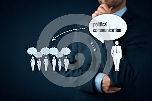 Political communication impact and populism threat concept