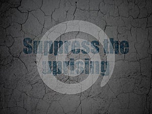 Political concept: Suppress The Uprising on grunge wall background photo