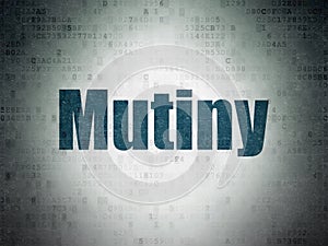 Political concept: Mutiny on Digital Data Paper background