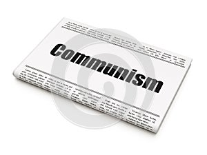 Political concept: newspaper headline Communism