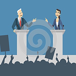 Political debates illustration. photo