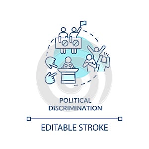 Political discrimination concept icon