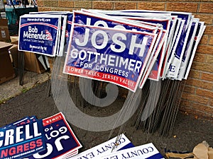 Political Lawn Signs, New Jersey Politicians, Election, USA