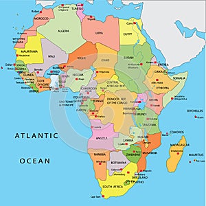 Political map of Africa