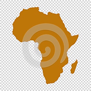 Political Map of Africa on transparent background