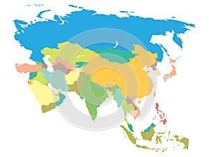 Political map Asia