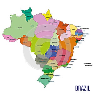 Political map of Brazil