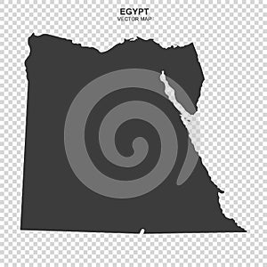 Political map of Egypt isolated on transparent background