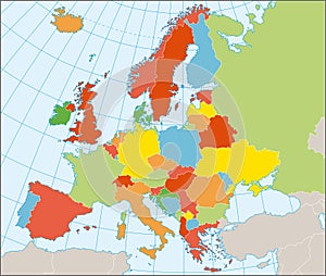 Mapa político de Europa 