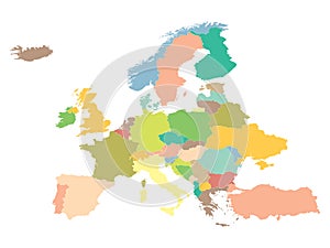 Political map Europe