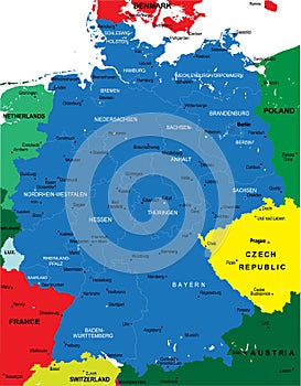Political map of Germany photo