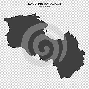 Political map of Nagorno-Karabakh isolated on transparent background