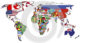 Political map of world