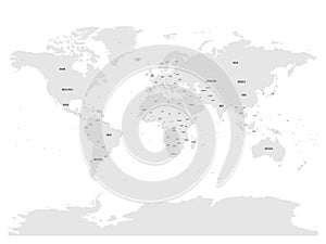 Political map of world with in grey. EPS10 vector illustration