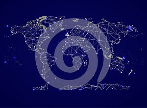 Political map of the world. High Detail World map. All elements are separated in layers clearly labeled. Vector abstract.