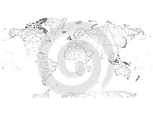 Political map of the world. High Detail World map. All elements are separated in layers clearly labeled. Vector abstract.