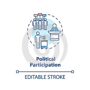 Political participation concept icon