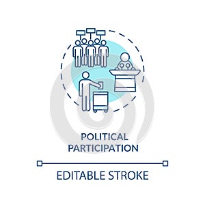 Political participation concept icon