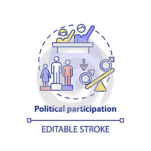 Political participation concept icon