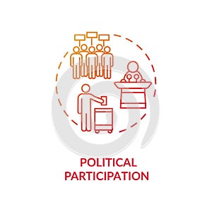 Political participation concept icon photo