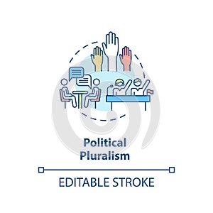 Political pluralism concept icon