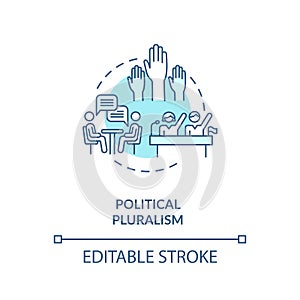 Political pluralism concept icon