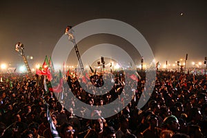 Political Rally Crowd