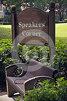 Political Speakers Corner at Hong Lim Park, Singapore photo