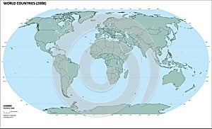 Political world map (vector) photo