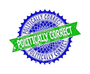 POLITICALLY CORRECT Bicolor Rosette Unclean Stamp