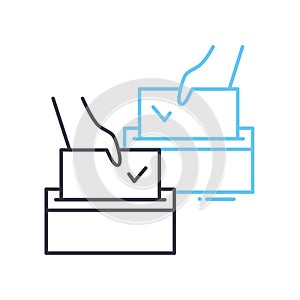 politicial affilation line icon, outline symbol, vector illustration, concept sign