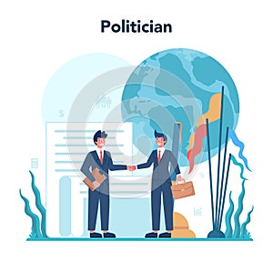 Politician concept. Idea of election and governement. Democratic photo