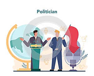 Politician concept. Idea of election and governement. photo