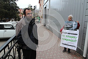 Politician Evgenia Chirikova and ecologist Suren Gazaryan