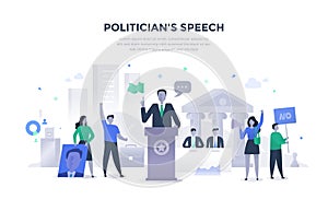 Politician Giving Speech Concept