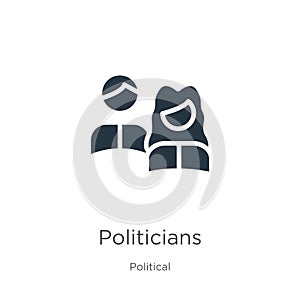 Politicians icon vector. Trendy flat politicians icon from political collection isolated on white background. Vector illustration