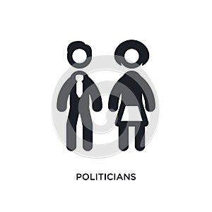 politicians isolated icon. simple element illustration from political concept icons. politicians editable logo sign symbol design