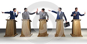 Politicians participating in political debate