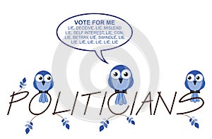 Politicians twig text