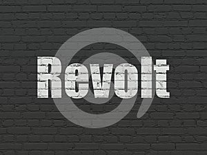 Politics concept: Revolt on wall background photo
