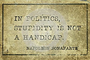 Politics stupidity Napoleon