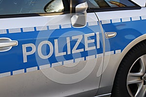 Polizei - German Police inscription on a car door