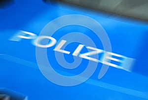 Polizei, police label photo