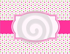 Polka dot background frame