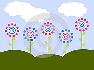 Polka Dot Flower Garden